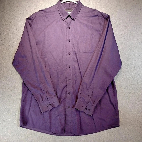 Denver Hayes Other - Denver Hayes Purple Never Iron Classic Fit Long Sleeve Button Down Shirt  2XL